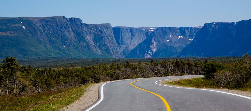 A road through Gros Morne National Park